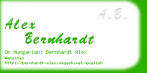alex bernhardt business card